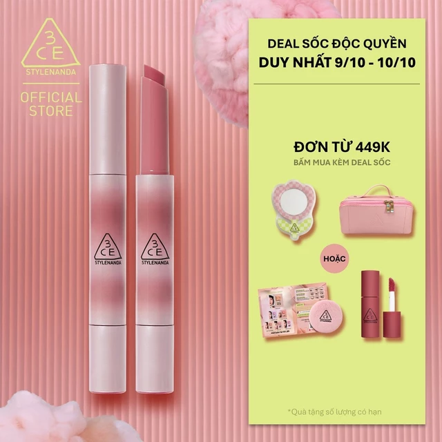 Son bóng dưỡng môi bắt sáng 3CE Shine Reflector (Son vặn 1 chiều)