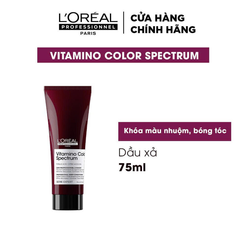 [GIFT] Dầu xả khóa màu 5D chuyên nghiệp giúp khóa màu nhuộm, bóng tóc Vitamino Color Spectrum L'Oreal Professionnel 75ml