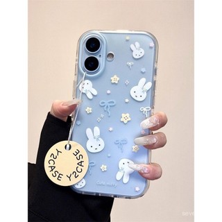 Ốp Điện Thoại Thích Hợp Cho iPhone 7 8 X XS XR XSMAX 11 12 13 14 15 16 17 Pro max Plus Air Soft Dễ Thương Miffy Rabbit Chống Sốc Vỏ Bảo Vệ Bao Gồm Tất Cả PQTI