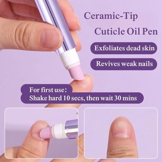 Bút dầu biểu bì 3 trong 1 Bút chăm sóc móng tay có đầu gốm Bộ đẩy biểu bì móng tay Loại bỏ da chết Bút sửa chữa móng tay cho móng tay và làm đẹp nhựa di động nhỏ gọn chính xác dễ sử dụng