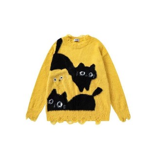 Mèo Mềm Áo Len Sáp Hoạt Hình, Style Retro Mới