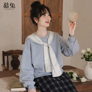 Mutu Lười Áo Nữ Mùa Xuân, Kiểu Khăn Choàng Chui Đầu, Dáng Ôm Tay Ngắn