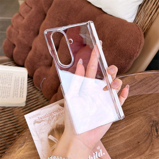 Ốp lưng Acrylic cứng trong suốt cho Samsung Galaxy Z Fold 7/6/5/4, vỏ mỏng chống sốc từ tính