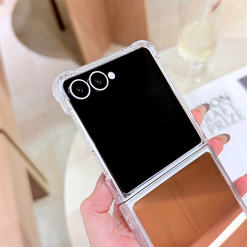 Ốp điện thoại bảo vệ gương thời trang Samsung Galalxy Z Flip 7 Z Flip 6 Z Flip 5 Z Flip 4 3 Ốp lưng mỏng chống sốc