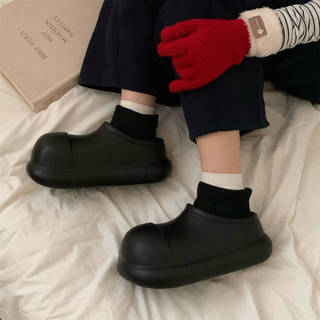 XIXITIAO Giày Cotton Chống Thấm Nước Màu Trơn Nữ Ấm Áp Thời Trang Mùa Đông Lười Ngoài Trời