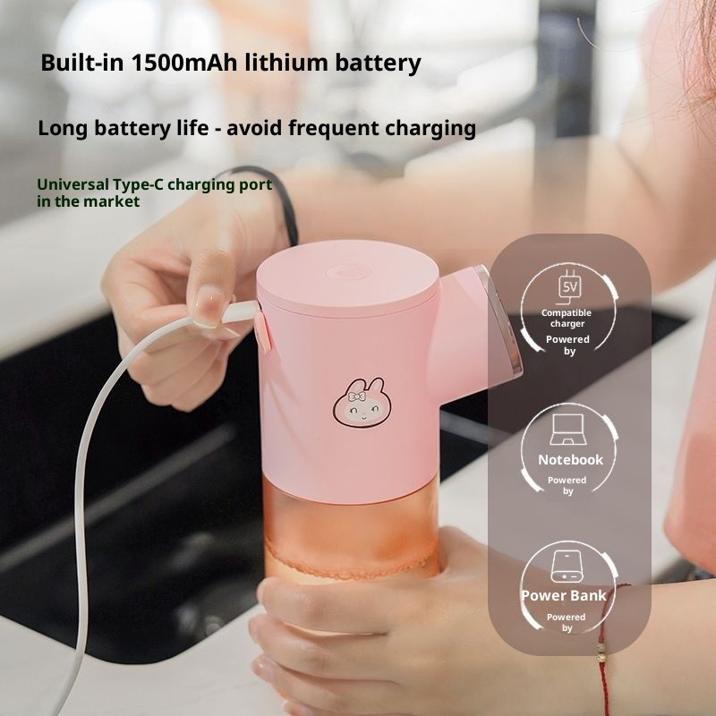 Máy phân phối xà phòng lỏng tự động USB Máy tạo bọt cảm biến không chạm có màn hình nhiệt độ cho thiết bị phòng tắm
