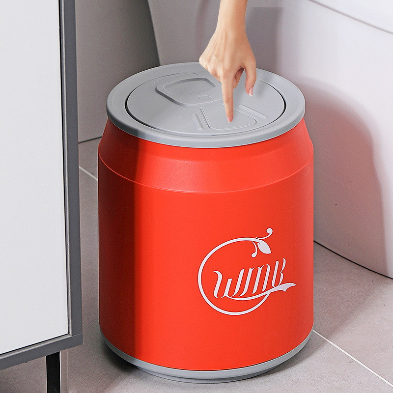 Thùng Rác Coke Dung Tích 13L Home, Hộp Đựng Rác Nhỏ Gọn Có Nắp Ấn, Cho Phòng Khách, Phòng Tắm, Ô Tô