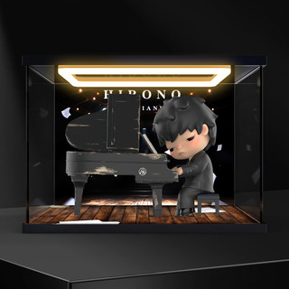 [Hộp trưng bày trong suốt acrylic] Thích hợp cho Popmart HIRONO Ono Pianist Thang máy hợp thời trang Chơi Hộp trưng bày nắp chống bụi acrylic