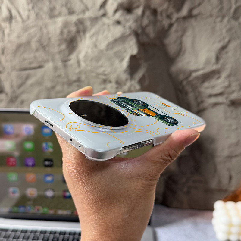 Ốp điện thoại cứng xe SUV địa hình Micro Matte Half Wrap cho Honor Magic 8 / 7 Pro 6 5 Honor 300 Pro 200 90 GT Pro Huawei Mate 70 Mate 60 Pro Mate 50 Mate 40 Ốp Honor chống sốc