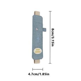 Hộp đựng bút RISEDOT, Túi đựng bút chống thất lạc dây thun, Phong cách Hàn Quốc Denim đa chức năng chống rơi Bút chì Stylus Bảo vệ cảm ứng