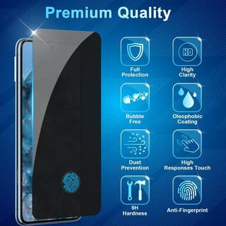 [Hỗ trợ mở khóa vân tay] Phim kính cường lực bảo mật cho Vivo IQOO 15 13 NEO 10 Pro 9S Pro Plus 3 chiếc Phim thủy tinh Bảo vệ màn hình chống gián điệp