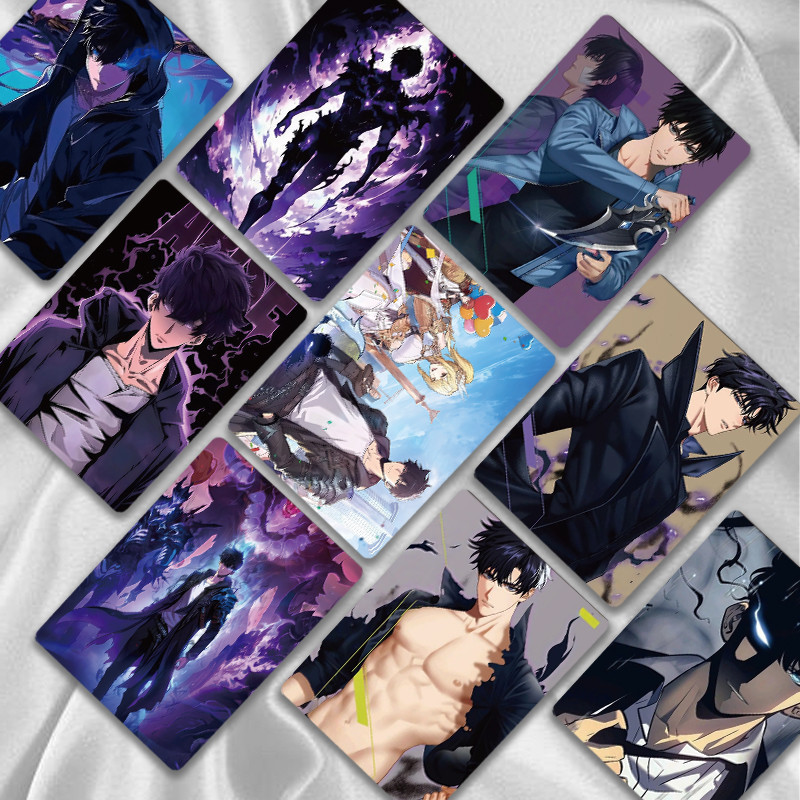 Bộ 50-55 Manga Manhwa Solo Leveling Laser Holographic Lomo Cards Run Wild Fake Slackers Photocards Tôi đã trở thành một vị thần trong trò chơi kinh dị bạn cùng kiểm tra Thẻ ba chiều YM