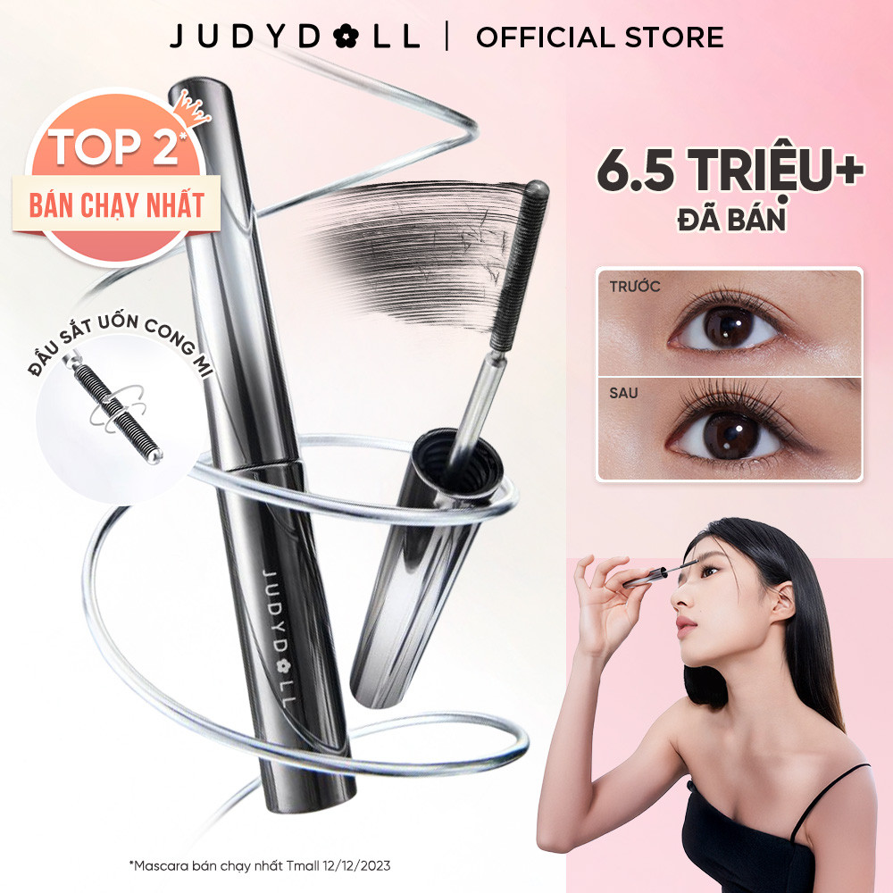 Mascara Chuốt Mi JUDYDOLL Dày Dài Siêu Cong Lâu Trôi Chống Thấm Nước Suốt 24h Curling Iron Mascara