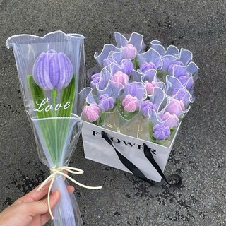 [HỎA TỐC HCM] Túi bóng kính đựng 1 bông in chữ LOVE gói hoa trong suốt cực xinh ANGIHOME
