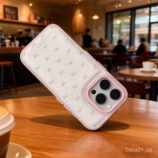 Ốp Điện Thoại Thích Hợp Cho iPhone Phong Cách Hàn Quốc Nơ Trống Túi Khí Thích Hợp Cho iPhone17promax Trắng Hồng 14 15 16 Vỏ Mềm 13p Chống Sốc 1 Vỏ Bảo Vệ Z9S9