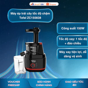 Máy ép trái cây tốc độ chậm Tefal ZC150838 - Công suất 150W - Bảo hành chính hãng 24 tháng