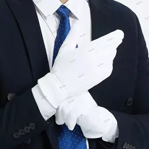 Găng Tay Chính Thức PYCOU, 1 Đôi Găng Tay Mùa Đông Phù Hợp Với Nam, Cổ Điển Ấm Áp Lót Màu Trắng Đồng Nhất Găng Tay Cosplay Sử Dụng