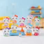 HT3 Sanrio Hello Kitty Trong Suốt Long Lanh Nhân Vật Hành Động Màu Nơ Nhựa Trang Trí TH3