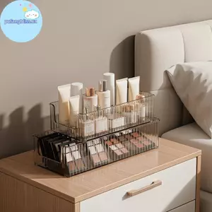 Pufangbliss Dụng cụ sắp xếp máy tính để bàn dung lượng cao Phong cách ngăn kéo bằng nhựa trong suốt để lưu trữ trang điểm VN