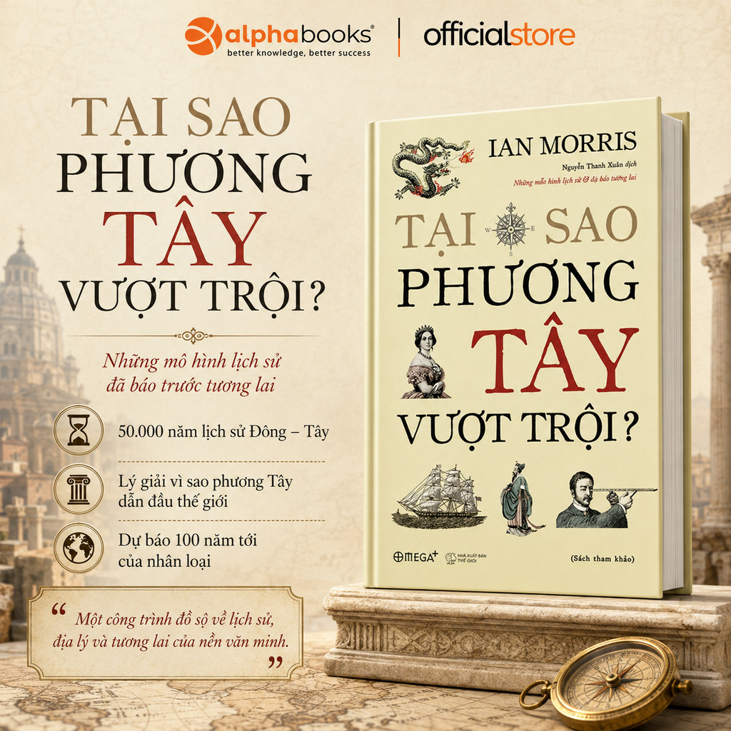 Sách: Tại Sao Phương Tây Vượt Trội - Ian Morris (Omega Plus)