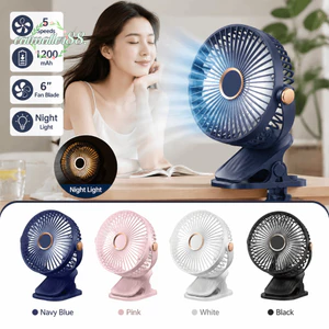Quạt kẹp CATMALLER88, USB có thể sạc lại 720° Quạt Điện Để Bàn Xoay, Kẹp / Chân Đế / Thiết Kế Treo 1200mAh Quạt Làm Mát Phòng Học
