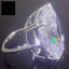Một thế giới| Nhẫn đeo tay hình vuông lớn Cubic Zirconia sang trọng dành cho nữ cầu hôn Trang sức cưới