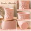 Ống đựng bút hoa nổi bóng đẹp hộp cắm cọ trang điểm bình hoa nhỏ decor bàn học phòng ngủ văn phòng quà tặng xinh góc bàn
