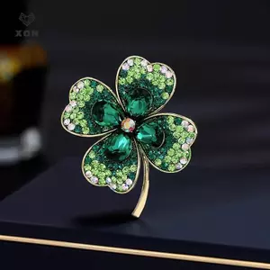 Trâm cài cỏ ba lá phong cách văn học dành cho nữ cao cấp Bộ đồ tính khí nếp gấp cao cấp Pin Phụ kiện mới để gửi quà tặng [Mina]