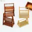 Nhà búp bê YOLOGO Thu nhỏ, Kệ gỗ hai lớp 2 màu, Nội thất mô phỏng 43 * 24 * 57mm Trang trí nhà búp bê