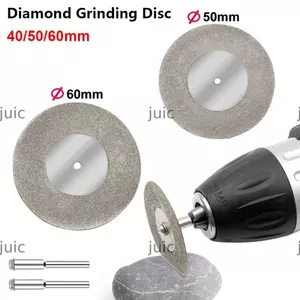 JUIC 2 Cái / bộ Đĩa mài, Bánh mài kim loại khô / ướt, Phụ kiện dụng cụ quay đĩa mài mòn nhỏ 40 / 50 / 60mm