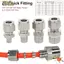 NOTE1 1 Cái Đầu Nối Ống, 1 / 8 "1 / 4" 3 / 8 "1 / 2" Nam Ren Đến 3-16mm OD 304 SS Lắp Nhanh, Thép Không Gỉ Đôi Ferrule Metric ZG Ống Lắp Cho Dầu Khí