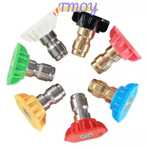 TMOY 1 / 4 "Qui Connect Bộ ghép nối quay Bộ chuyển đổi có thể điều chỉnh với 5 đầu phun Kết nối đồng cho máy rửa xe áp suất cao TMOY