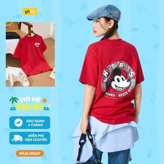 Áo Phông Yoguu Mickey YODY BST Disney vải cotton mềm mại, thoáng mát UYTS25S224