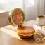 Quạt cầm tay Mini Hamburger có thể sạc lại Quạt làm mát sáng tạo Trang trí máy tính để bàn Quà tặng mùa hè cho bé gái Bé trai saixit2vn