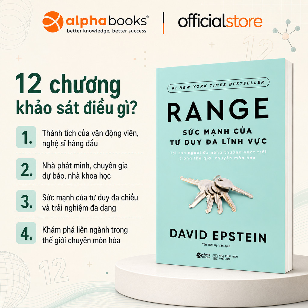 Sách - Range: Sức mạnh của tư duy đa lĩnh vực (Biết rộng để hiểu sâu) (Alpha Books)