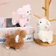 Mặt dây chuyền sang trọng HFSHY Ram có dây buộc nơ dễ thương Mềm mại mềm mại Cảm ứng ấm cúng Túi đựng chìa khóa trang trí Phụ kiện để tặng VN
