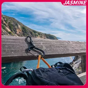 JASMINE 1PC Hợp kim nhôm đa chức năng Loại D Móc tiện ích Xoay được Qui-Hanging Carabiner Kẹp để cắm trại JASMINE