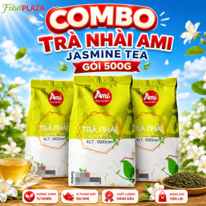 Trà Nhài Ami Jasmine Tea Gói 500g, Trà Hoa Nhài Thơm Tự Nhiên, Pha Trà Sữa, Trà Chanh, Trà Trái Cây