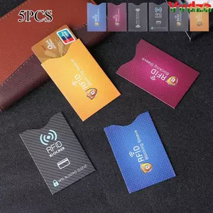 VVDZA 5 Chiếc Đựng Thẻ Thời Trang Chống Trộm Thẻ Tín Dụng Ngân Hàng Bảo Vệ