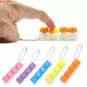 Móc khóa bàn phím cơ THEGIRL8B, 4 / 9 phím Nút nhấn Fidget Bàn phím Móc khóa, Làm dịu ánh sáng phát sáng Âm thanh nhẹ nhàng Cảm ứng thoải mái Bàn phím LED Đồ chơi chìa khóa Quà tặng Giáng sinh