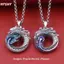 HFSHY Dragon Phoenix Cặp Đôi Mặt Dây Chuyền Nelace Truyền Thống Trung Quốc Rỗng Họa Tiết Men Trang Sức Quà Tặng Năm Mới Cho Cặp Đôi VN