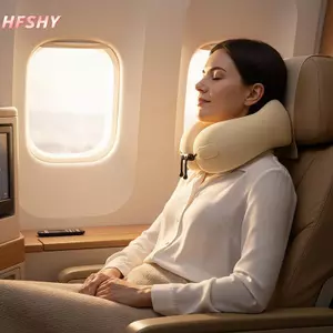 HFSHY Memory Foam Hình Chữ U Du Lịch Ne Gối 1 / 2 Chiếc Mềm Di Động Hỗ Trợ Đệm Cho Người Lớn Du Lịch Văn Phòng Ngủ VN