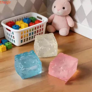 THEGIRL8B Quả bóng mực Maltose đầy màu sắc, Hình vuông Bóng căng thẳng dạng viên phô mai phục hồi chậm, Cảm giác 5,5cm / 7cm Squishy mềm Đồ chơi thần tài tăng chậm Thư giãn cảm giác