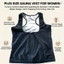 Phụ nữ Plus Size Yoga Vest Shapewear Thiết kế dây kéo khô nhanh Vải thun
