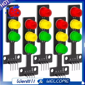 Mô-đun đèn giao thông LED 5x Đèn giao thông Mini DIY 3.3-5V Tương thích với