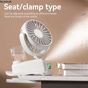 Máy tạo độ ẩm LACYESUK, 4 điều chỉnh tốc độ 2 thiết lập độ ẩm Quạt tạo độ ẩm, Xoay dưỡng ẩm USB Thiết kế 2 trong 1 có thể sạc lại Sử dụng ký túc xá làm mát không khí