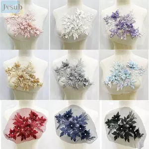 JVSUB Miếng Dán Thêu, Handmade DIY Thêu Hoa Miếng Dán, Quần Áo Thanh Lịch Đính May Trên Miếng Dán Sequins Hoa Ren Vải Đính