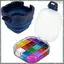 1 Chiếc Hộp Bảo Quản Tiết Kiệm Sơn Kín Hơi Hộp Bảng 16-Well Palette Hộp Có Nắp Bao Gồm Bàn Chải Sơn, Hoàn Hảo Cho Gouache Xanh