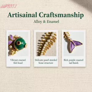 HFSHY Ghép Bông Tai Xương Cá Handmade Phong Cách Tòn Ten Nhiều Màu Trang Sức Thời Trang Nữ VN
