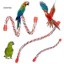 Pet Bird Vẹt Parakeet Cotton Dây Cuộn Dây Lồng Trang Trí Đứng Cá Rô Nhai Đồ Chơi